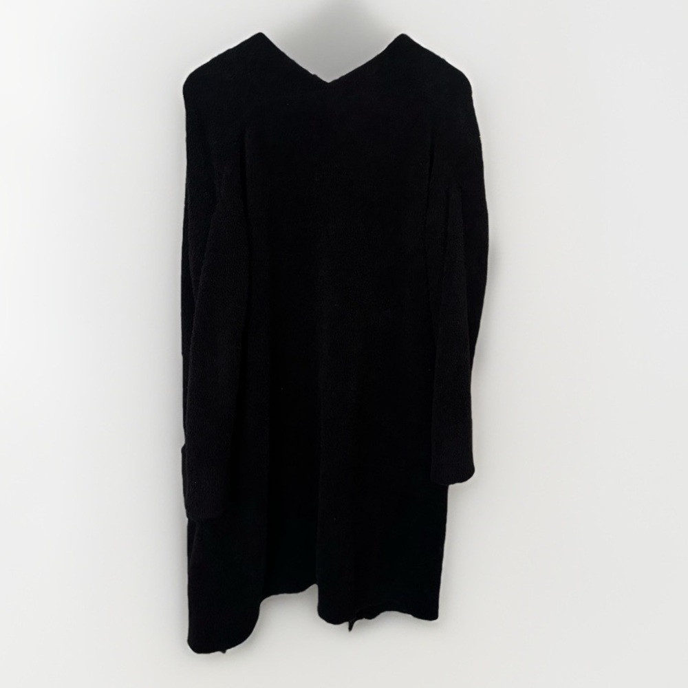 Tread & Supply Women’s M Plush Soft Open Cardigan Black Oversized Warm Comfy - Picture 3 of 9